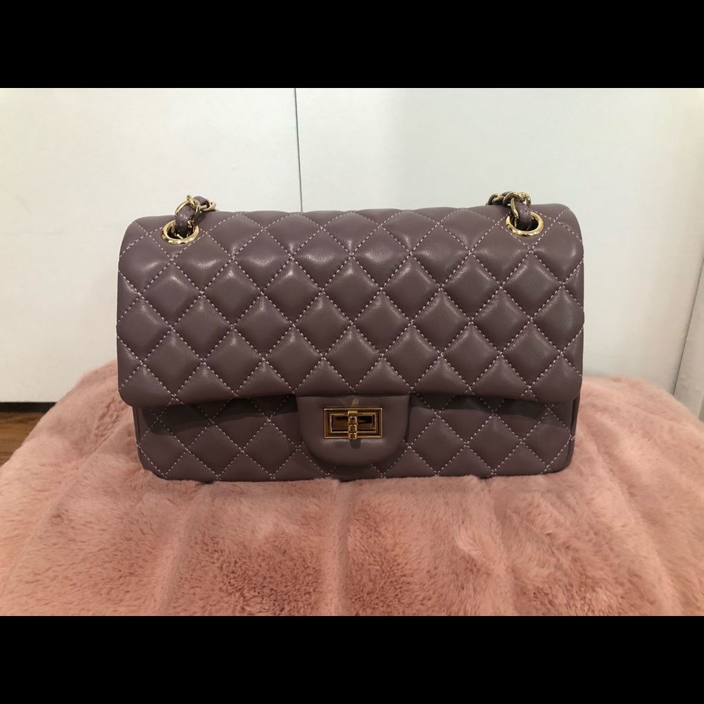 Ainifeel Quilted Double Flap Bag